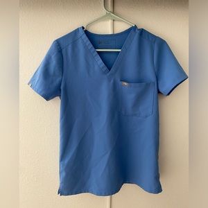 Figs Ceil Blue Scrub Top